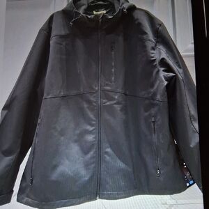 Xersion Men's Black Hooded Raincoat